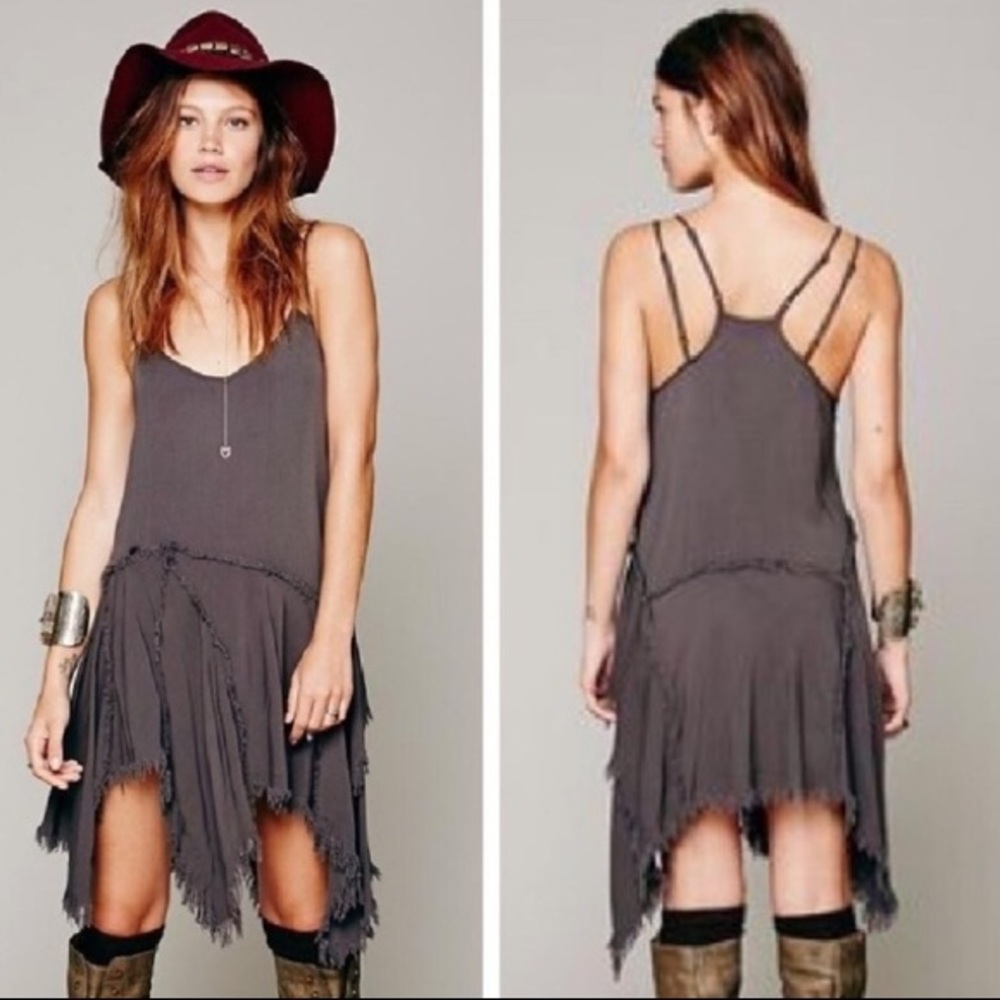 Free people tattered up slip dress